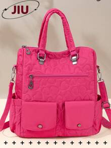 Diebstahlsicherer Vintage gesteppter Nylon Damen Rucksack; Multifunktionale Mode Alltagstasche; Mehrfach-Taschen leichte Reisetasche; Große Kapazität minimalistische Schultasche; Praktischer Rucksack, geeignet für Studenten, Krankenschwestern, Lehrer, Geschäftsleute, Reisen, Geschäftsreisen, tägliches Pendeln, Einkaufen, Büro, Dating, Wandern, Training, Arbeit, Geburtstagsgeschenke, Feiertagsgeschenke, - Verschiedenfarbig - Übersicht 17