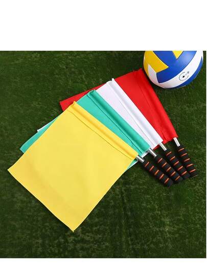 1pc Soccer Referee Flag, Railway Signal Flag, Track And Field Judge Sports Tool, Referee Supplies