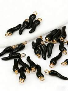 10/20/30/50/80/100 chiếc mặt dây chuyền hình ớt đỏ tráng men - Mặt dây chuyền hợp kim, bề mặt nhẵn, lỗ 2mm, thích hợp cho việc tự làm trang sức và thủ công, phụ kiện làm trang sức. - Nhiều màu - Xem 4