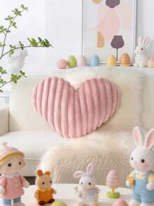 1 Peça Almofada de Pelúcia em Formato de Coração, Almofada Decorativa de Coração Fofa, Pelúcia Macia Adequada para Decoração de Casamento, Dia dos Namorados, Feriados de Primavera/Verão, Decoração de Sofá Doméstico, Decoração de Quarto, Festa Diária, Casamento, Páscoa, Presentes - Rosa chiclete - Visão 10