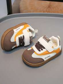 1 đôi giày tập đi cho trẻ từ 0-4 tuổi, đế mềm, thoáng khí, có khóa dán, chống trượt, dành cho bé trai và bé gái. - Màu Khaki - Xem 7