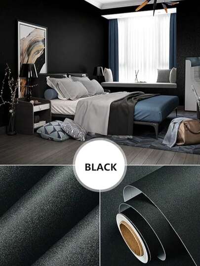 1卷纯色纹理壁纸/即撕即贴/防水可移除/自粘乙烯基接触纸/适用于橱柜/卧室/浴室/墙面装饰/翻新/家居装饰/哑光壁纸/DIY房间装饰贴纸 40厘米*500厘米/15.74英寸*196.85英寸