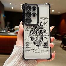 心形简约电镀四角防摔TPU手机壳，单件装，兼容苹果17 Pro Max、16 Pro Max、16 Pro、16、16 Plus、11、15 Pro Max、14 Pro Max、三星Galaxy、荣耀、X7B、X8B、S24、S24U、23U、A55、A54、A13、A14等机型。 - 黑色 - 查看 5