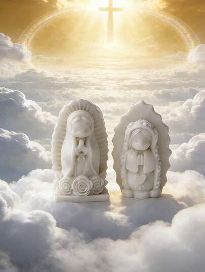 Praying Angel Candle Mold - Silicone Angel Girl Wax Mould For DIY Candle Making, Resin, Plaster & Clay Crafts - Relief Angel Figurine For Handmade Soaps, Wax, Products - Irregular Shape Prayer Angel Mold For Gift