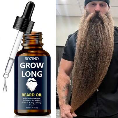 即刻抚平干燥和断裂，柔顺胡须油 - 天然萃取，易于吸收，打造柔软亮泽的胡须，便捷免洗，有效护理各种胡须问题。情人节、婚礼的理想礼物。