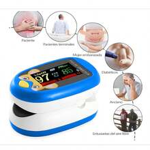 Baby Oximeter Pediatric Finger Pulse Oximeter | Blood Oxygen Monitor for Kids with Color Display - SpO2 and Pulse Monitor with LED Screen, One-Touch Operation, and Accurate Monitoring | USB Rechargeable | Ideal for Pediatric Use and Home | Fast Shipping to Mexico - Azul - Ver 5