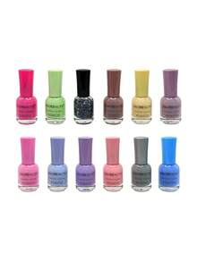 Set de 12 Esmaltes de Uñas 16ml A Base de Agua, de Secado Rápido, Larga Duración, Fácil de Usar, Adecuado Para Principiantes, Para Salón o Uso Casero - COLORES - Ver 2
