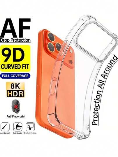 One TPU Transparent Shockproof Phone Case, Compatible With IPhone 17 Pro Max/17 Air/16 Pro Max/16 Plus/15 Pro Max/14 Pro Max/13 Pro Max/12/11 Pro Max/Xs Max/XS/XR. Anti-Yellowing, Durable, Shockproof, Transparent Case (A-Clear), Drop Protection, Compatible With Other Phone Cases.