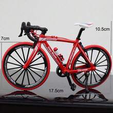 1 pieza 19.5cm*5.5cm*12cm Nueva bicicleta de aleación metálica, viene con una caja de regalo con ventana exquisitamente elaborada, una bicicleta de montaña o de carretera realista, regalo decorativo, perfecto como regalo para el Día de San Valentín, cumpleaños u otras ocasiones especiales. - Multicolor - Ver 7
