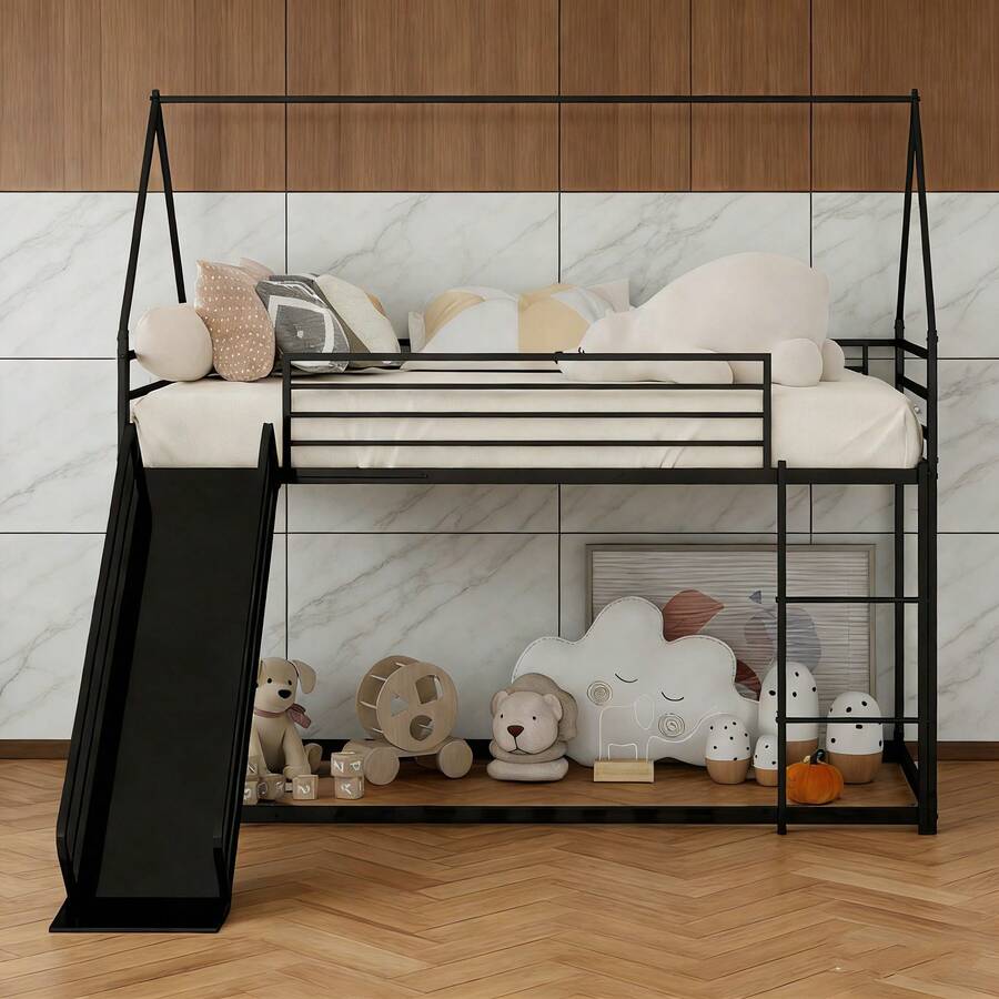 Kids Bed Frames, Headboards & Footboards - Black + Iron + Bedroom - View 1