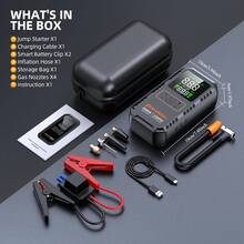 PAIIVIROKU Jump Starter With Air Compressor, 5 In 1 Function Jump Box 5000A Peak 150PSI Jump Starter Battery Pack With Digital Tire Inflator, Car Battery Charger Portable (Suitable For Engines With A Displacement Of Less Than 7 Liters) Fast Charging USB Output, LED Emergency Lighting - Qy03 - View 8