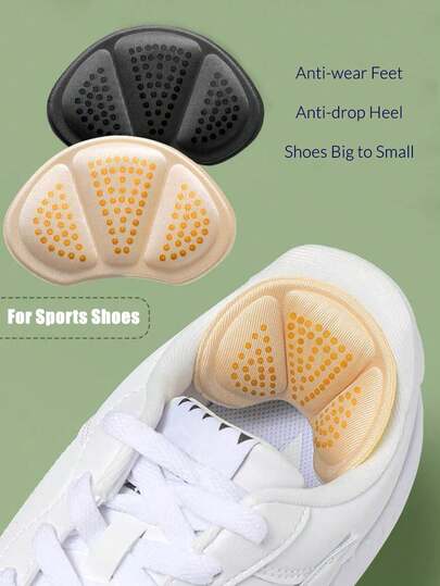 Schuh Fersen Griffe, Schuh Einlagen für Sneaker, Anti-Rutsch Fersen Pads, Halbgrößen Schuh Füllkissen