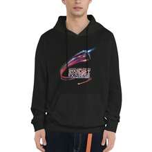 Starlight Express 300gsm 60% Cotton 40% Polyester Men's Casual Hoodie, Long Sleeve Drawstring Hooded Sweatshirt With Front Kangaroo Pocket, Soft Breathable Anti-Wrinkle Versatile Men's Top, Ideal For Spring Fall Winter Daily Life Outdoor Activities - Negro - Ver 2