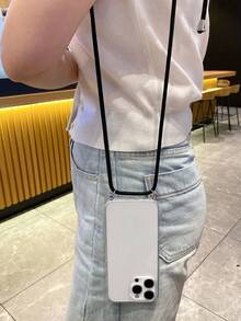 Móc khóa, Dây đeo 1 chiếc, Ốp điện thoại trong suốt tối giản có thể tháo rời, Tương thích với iPhone 7/8/7+/8+/11/11Pro/11ProMax/X/XR/XS/XS Max/12/12Pro/12ProMax/13/13Pro/13ProMax/14/14Pro/14ProMax/14+/15/15Pro/15+/15ProMax/16/16E/16+/16ProMax/16Pro, Ốp điện thoại dễ thương với khả năng bảo vệ ống kính chính xác. - Trong sáng - Xem 4