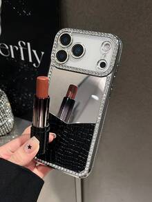 Fashionable Rhinestone Crocodile Skin Pattern Phone Case - Multicolor - View 25