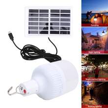 Portable Solar LED Bulb Lamp, Versatile Solar And Electric Charging Spotlight For Outdoor Use, Suitable Lighting - Blanco - View 6