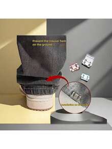 4/6件套无缝裤腿调节夹，隐藏式裤腿调节器，防止裤子拖地，固定牢固隐蔽，无需缝纫，使用方便，适用于牛仔裤和休闲裤。 - A - 查看 8