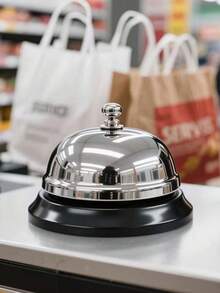 Desk Bell - Call Bell - Reception Bell - Suitable For Restaurant, Meeting, Hotel, School, Classroom, Party, Event - Portable Signaling Device - Restaurant Service Bell - Service Bell - Portable Bell - Classic Bell Appearance - High-Quality Craftsmanship - Sturdy Metal Bell - Stainless Steel Bell - Long-Lasting Clear Ringing Sound - Applicable For Kitchen, Restaurant, Bar, Hotel And Reception Area - Available In Different Sizes - Multicolor - View 3