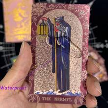 Classic Crimson Flower Chapter PET Tarot Card Gift Box Set - Complete 78 Black Gold Tarot Cards For Beginners, Tarot Card Deck With Meanings - Expert Tarot Cards, 4.7in*2.8in(12cm*7cm), Fate, Divination, Oracle Cards, Christmas, Halloween, Thanksgiving, Gift, Fortune Telling, Future, Prophecy Tarot Cards (Includes English Tarot Card Instruction Guide) - 彩色 - 查看 8