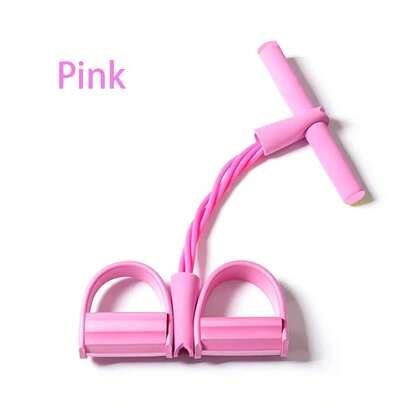 4-Tube Home Workout Resistance Band: Tones Inner/Outer Thighs, Shapes Curvy Glutes And Burns Calories Fast - Best Resistance For All Levels