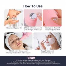 Máquina profesional de microdermoabrasión Dispositivo portátil de cuidado facial, eliminación de puntos negros, antiarrugas, adecuado para uso en salones, personal y en el hogar - Rosa - Ver 8