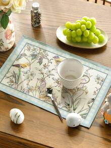 Juego de 4 piezas/6 piezas de individuales de lino estilo bohemio, manteles individuales antideslizantes para mesa de comedor, mantel rectangular, lavable, adecuado para cena familiar, mesa de café, decoración de cocina y comedor, decoración de mesa para fiestas y escenas, decoración del hogar - Multicolor - Ver 11