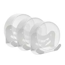 shinar Kit de montaje en pared de metal compatible con TP Link Deco BE23/BE25/BE3600/BE5000 Mesh WiFi 7 System Soporte de ahorro de espacio color blanco paquete de 3 - como en la foto - Ver 2