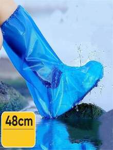 Bao giày chống thấm nước cơ bản bằng PE (Polyethylene), thích hợp cho thời tiết mưa và các hoạt động dưới nước, thời trang bốn mùa. - Màu xanh lam - Xem 6