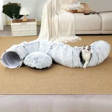 Cat Tunnel Bed Cat Nest Interactive Toy For Small Medium Large Cats Exercise - Brown - View 4