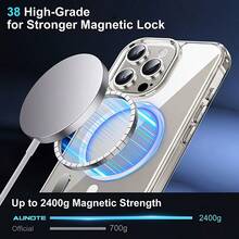 1个：白色透明磁吸手机壳，兼容苹果 16、16 Pro、16 Pro Max、i15系列、14系列和13系列。这是一款支持无线充电的磁吸手机壳，白色透明，防震，并采用气囊设计。 - 白色 - 查看 3