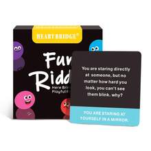 HEART BRIDGE®趣味谜语卡牌游戏 - 50张经典创意益智卡牌 | 适合家庭聚会、派对和朋友聚会的桌面游戏 | 旅行、露营、情人节、圣诞节和万圣节的完美礼物 - 黑色 - 查看 6