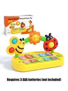 Quderbel Baby Klangspielzeug, Musikalisches Fingerpiano Babyspielsache, Frühkindliche Bildung Baby Intelligentes Klang Musik Spielzeug, Beleuchtetes elektronisches Klavier Kinderspielzeug, Spielbares Geschenk - Verschiedenfarbig - Übersicht 14