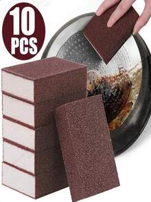 Emery Sponge Scrubber, Multi-Functional Cleaning Tool, Strong Decontamination And Rust Removal, Gentle On Hands, Designed Specifically For Cleaning Kitchen Stoves/Pots/Tiles - A - View 2