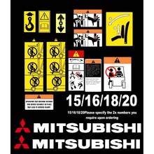 Mitsubishi Forklift Decal Kit With Ty Decals - A - View 1