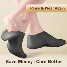 2 Pairs Of Convenient Women's Moisturizing And Anti Cracking Foot Socks, Upgraded Silicone Foot Care Socks, With Anti Slip Particle Design At The Bottom, Providing All-Weather Moisturizing And Foot Protection, Easy To Clean, Suitable For Dry And Cracked Heels, Silicone Moisturizing Socks - 均碼 - 查看 10