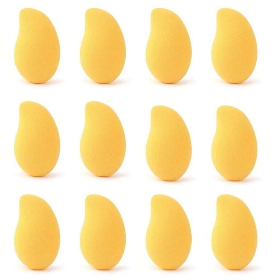 Kit Of 12 Makeup Sponges, Sleeve Shape/Soft Touch, Even Application For Foundation/Concealer And Powder - Bộ gồm 12 sản phẩm - Xem 1