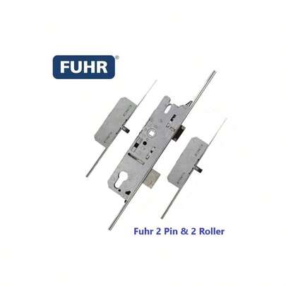 Fuhr Door Lock 2 Round Pin Bolts & 2 Rollers Upvc Door Lock 35mm Bkset