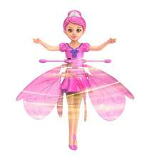hazsenty Remote Control Flying Doll Hand Gesture Sensing Flying Device Dancing Robot Princess With Crystal Wings 360 ° Free Rotating Robot Toy - Pink - View 9