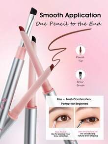 HEXZE 新手友好型二合一双头精准眼线胶+晕染刷 | 持久、轻松、干净、完美线条 03 焦糖暖色调 - 03 Caramel - 查看 4