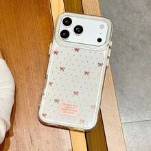 一款可爱的红色蝴蝶结波点透明手机壳，超薄防震，兼容 17/17 Air/17 Pro/17 Pro Max/16/7/8/11/12/13/14/15/X/XR/Xs/Plus/Pro/Pro Max/SE2 - 古董白 - 查看 4
