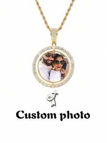 Customized Picture Necklace, Personalized Photo Pendant Necklace, Men's And Couples' Memorial Gift Gold,Rose Gold,Silver Stylish,Fall Fashion,Vintage,Unisex,Simple,Casual,Hipster,Goth,Punk Custom,Personalized,Unique Ideal Gifts For Her Her,Boyfriend,Girlfriend,Dad,Mom,Family,Friends,Pets,Son,Daughter,Grandparents For Anniversaries,For Valentine's Day,For Mother's Day,For Birthdays,For Graduation,For Father's Day,For Weddings,For Daily Wear,For Party,For Prom,School Supplies,Back To School,School Gift,For Office,For School,For Classroom,For Teacher Gifts,For University,For Colleague,For Dorm Rooms,For Teacher,For Boys And Girls,For Teenagers,Junior High School Students,Middle School Students,High School Senior High School Students,College Students,University Students,Freshman,Sophomore,Unde - Nhiều màu - Xem 11