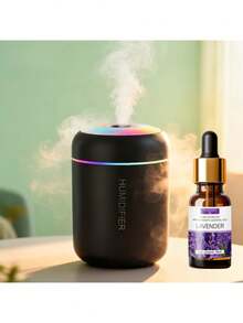 Mini Essential Oil Aromatherapy Mist Humidifier Set, Cold Mist Humidifier, USB Powered + Large Water Tank + LED Soft Lighting, Humidify Air, Keep Fresh, Compact Design, Multi-Scene Quiet Aroma Diffuser, Relax Body And Mind - one-size - View 12