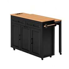 Mobile Storage Islands - Black + MDF - View 9