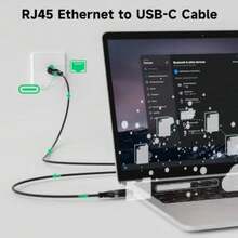 Adaptador USB C a Ethernet adaptador Ethernet macho a USB-C hembra adaptador LAN de red tipo C a RJ45 conectado directamente esencial para viajes/oficina compatible con cables de carga diaria - como en la foto - Ver 3