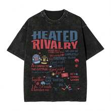 Men's T Shirt Heated Rivalry Washed T Shirts Ing Ice Hockey Shane Hollander‌ Ilya Rozanov Summer T Shirt Y2K Casual Clothes - 黑色 - 查看 1