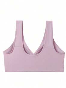 3pcs Front Closure Soft Camisole Bras For Mature Women, Wire-Free Plus Size Comfortable Lingerie,Autumn And Winter Styles,Spring And Summer Clothing - Nhiều màu - Xem 4