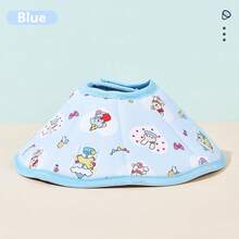 1pc Adjustable Cartoon Cat Elizabeth Collar, Waterproof Neck Cone For Small Dogs & Cats, Post-Surgery Anti-Lick Use - Blue - View 15
