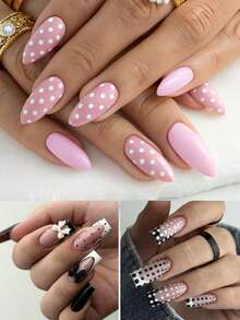 2瓶8毫升黑白凝胶指甲油，黑白凝胶指甲油，可卸UV凝胶指甲油，美甲DIY美甲沙龙居家礼品 - 黑與白 - 查看 4