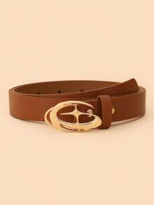 1pc Women's New Fashion Star Buckle Waist Belt, High-End PU Pants Belt For Jeans, Dresses, Student Waistband - Star - View 8