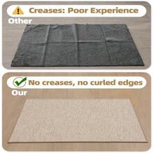 UltraThin Indoor Door Mat, 24x36 LowProfile NonSlip Entryway Rug With Modern Geometric Texture, Washable Doormat For Indoor Entrance, Front Door, Khaki Rolledup NO Creases - Khaki 2x3 Rectangular - View 5